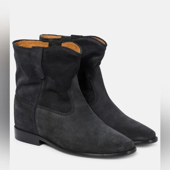 Isabel Marant Crisi Ankle Boots Black Suede - Picture 1 of 9